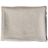 UNIQUE PLAID MET STREEP ZWART/WIT 130X170 CM