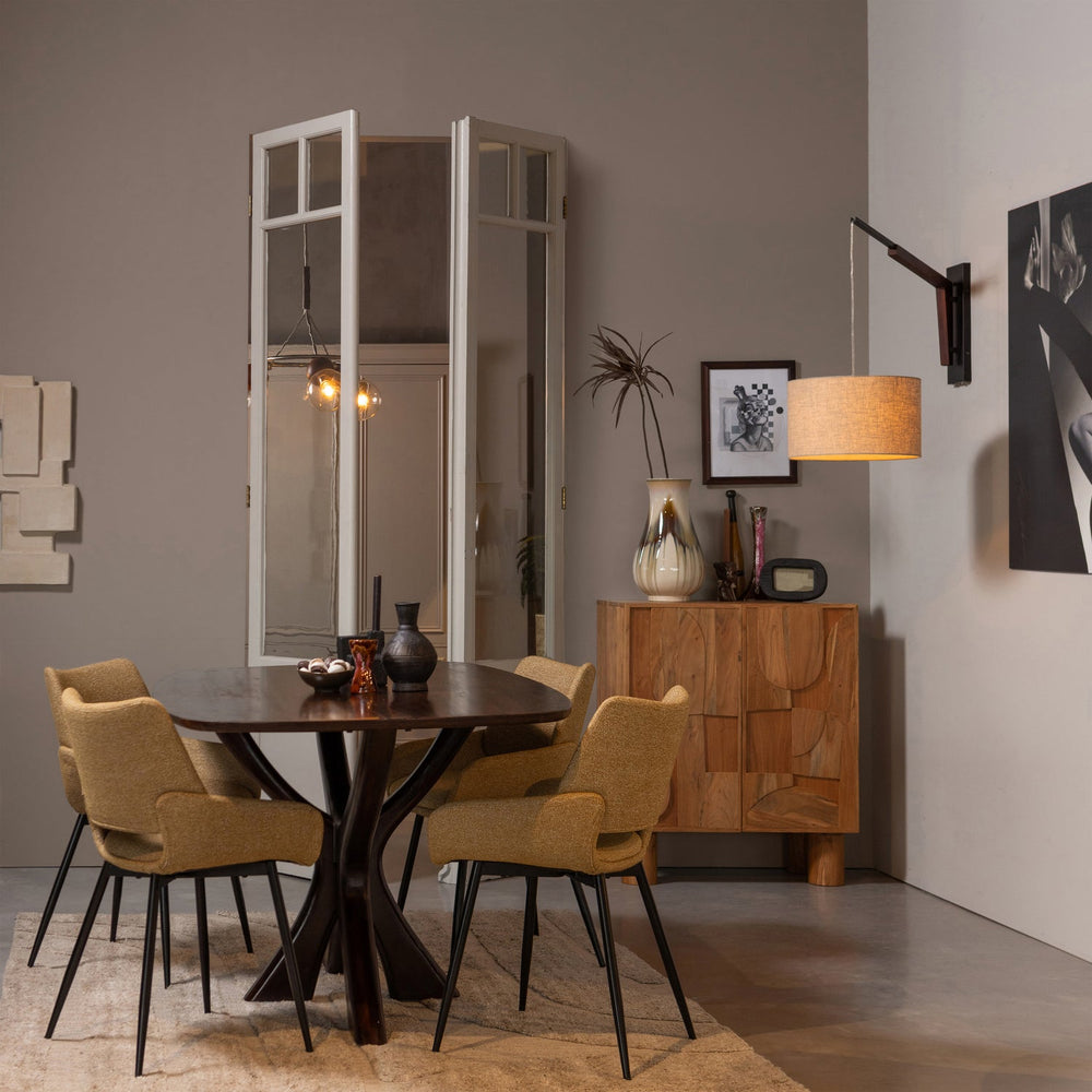 PARADE EETKAMERSTOEL MELANGE STOF MOSTERD