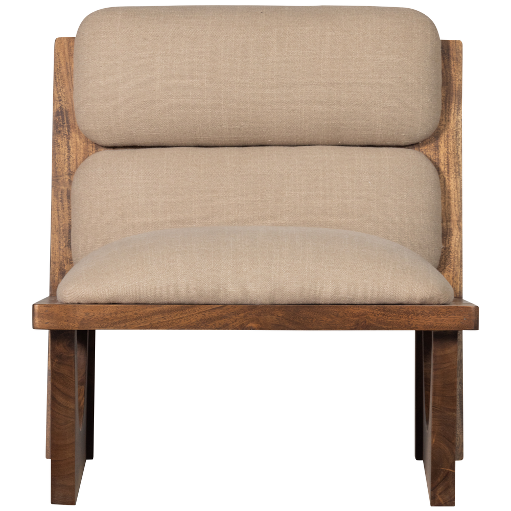 OPULENT FAUTEUIL BOUCLE/HOUT NATUREL