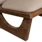 OPULENT FAUTEUIL BOUCLE/HOUT NATUREL