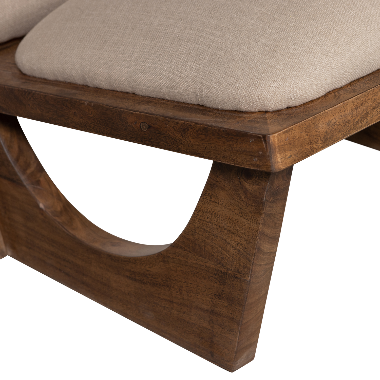 OPULENT FAUTEUIL BOUCLE/HOUT NATUREL