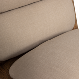 OPULENT FAUTEUIL BOUCLE/HOUT NATUREL