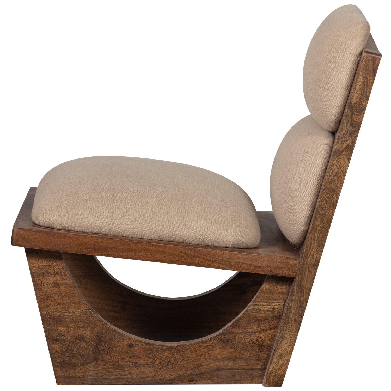 OPULENT FAUTEUIL BOUCLE/HOUT NATUREL