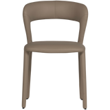 NOBLE EETKAMERSTOEL LEERLOOK ZAND