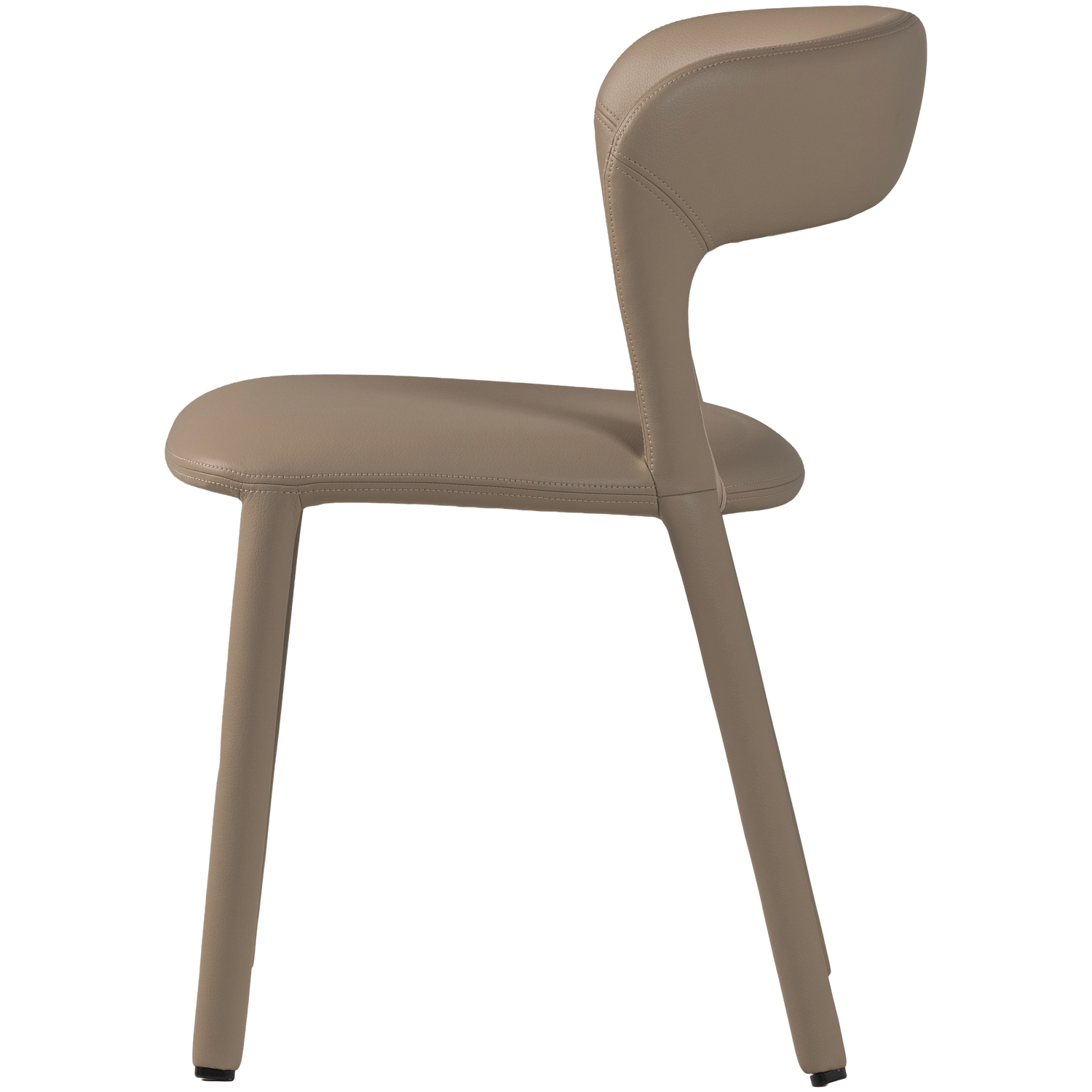 NOBLE EETKAMERSTOEL LEERLOOK ZAND