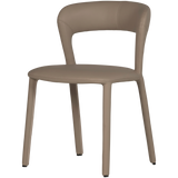 NOBLE EETKAMERSTOEL LEERLOOK ZAND