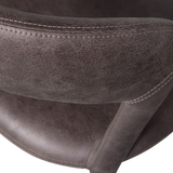 NOBLE EETKAMERSTOEL LEERLOOK ZWART/GRIJS