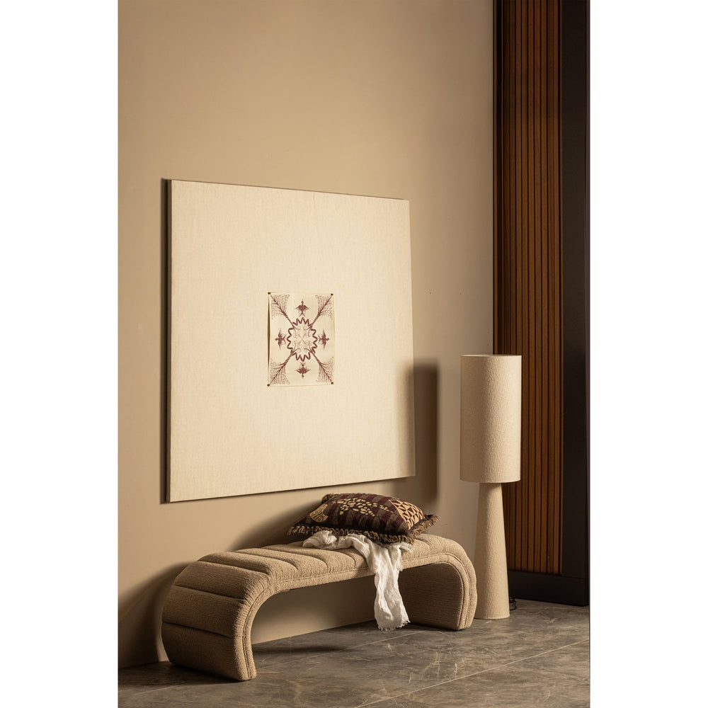 LOFT VLOERLAMP METAAL/BOUCLE NATUREL 130XO30 CM