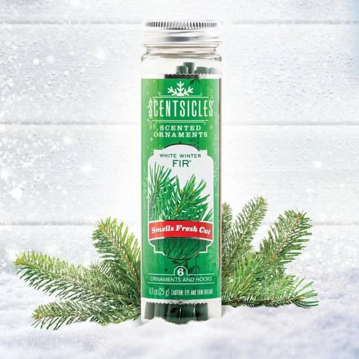 Geurstokjes voor in de kerstboom 6 stuks - White Winter fir