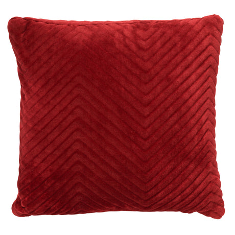 Sierkussen Zico 45x45 cm met rode merlot zigzagstructuur