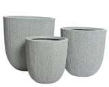 Lennox planter plastic cylinder buiten set/3