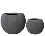 Lennox planter recycled plastic binnen en buiten set/2