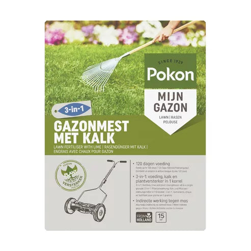 Pokon - Gazonmest Met Kalk 1Kg