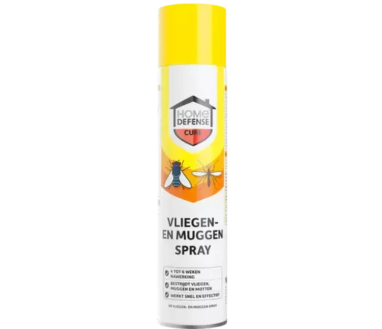 HOME DEFENSE® vlieg- en muggensprayfles met gele dop
