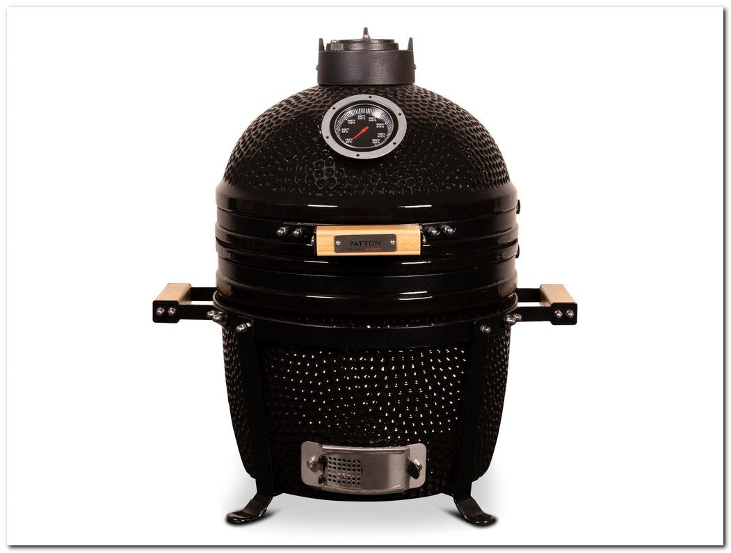 Patton Kamado 15" Tafelmodel Keramische Barbecue Zwart