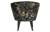 WOOOD - Fauteuil Bo fluweel - bloem print