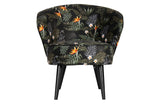 WOOOD - Fauteuil Bo fluweel - bloem print