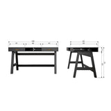 WOOOD - Dian bureau grenen diepzwart