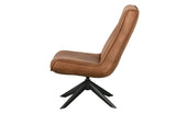 Skyler draaifauteuil kunstleer- cognac