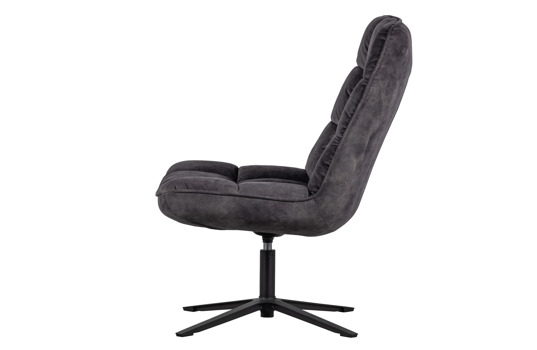 WOOOD - Job draaifauteuil velvet - antraciet