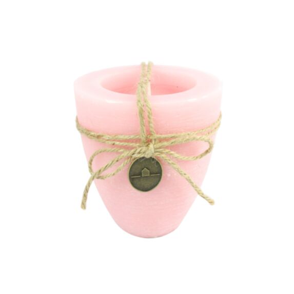 Kaars beker ro Tonnie L roze - Countryfield
