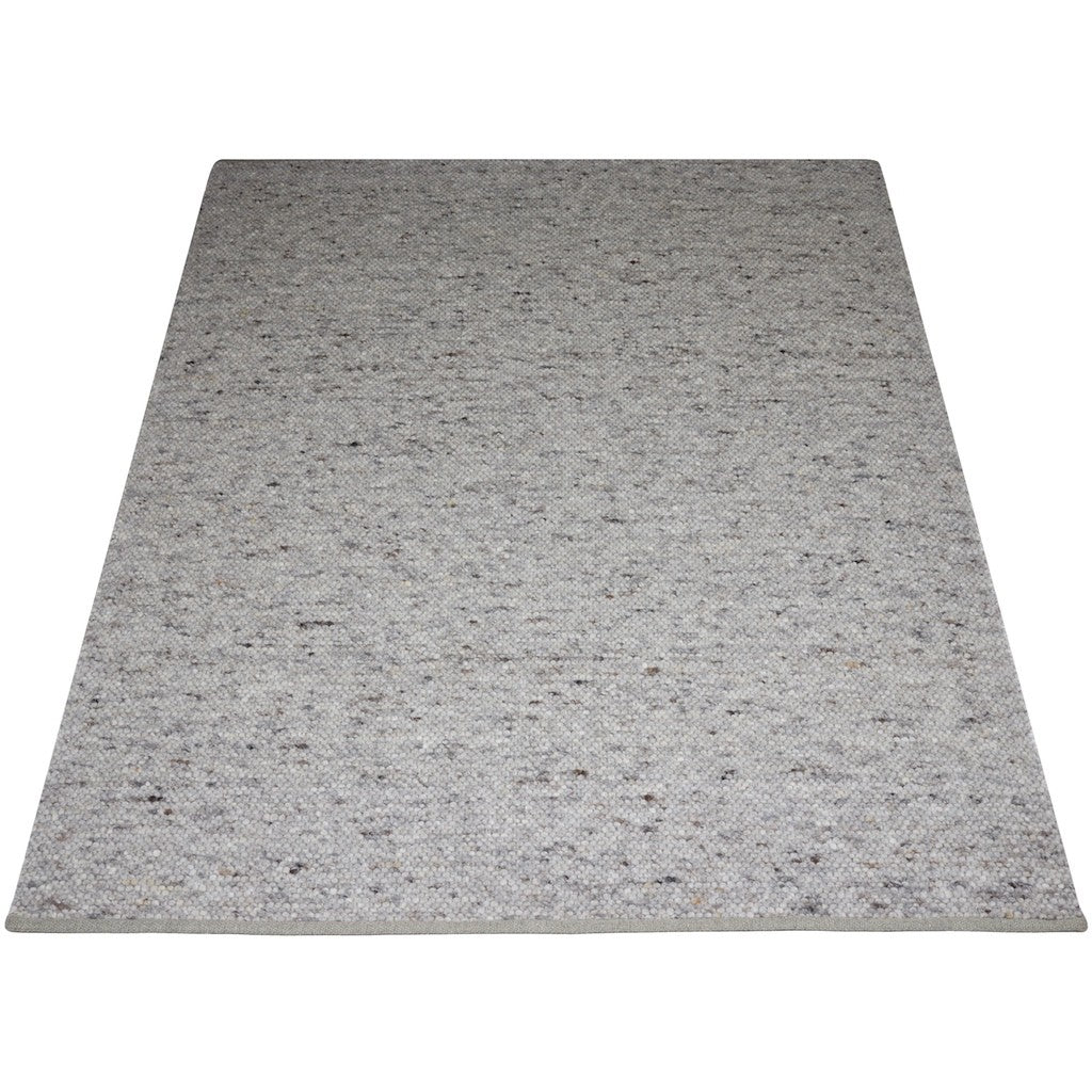 Rechthoekig grijs vloerkleed met korte pool, 160 x 230 cm