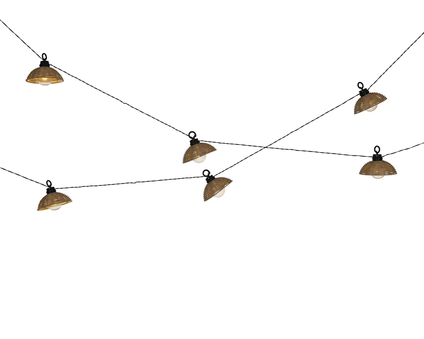 Solar partylight wicker steady