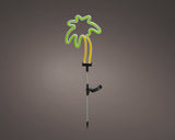 Palmbomen-vormige solar tuinlamp met kunststof stok en gloeiende LED-lijnen