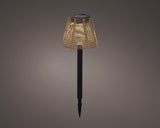 Solar stake light wicker steady