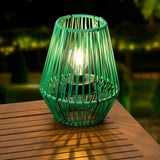 Solar lantaarn wicker steady