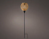 Solar stake light wicker