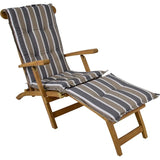 Tuinkussen deckchair streep grijs/bruin