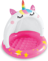 Intex - Kinderzwembad eenhoorn met afdekkap 102cm