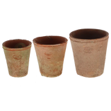 Esschert design - Aged Terracotta bloempot S set van 3