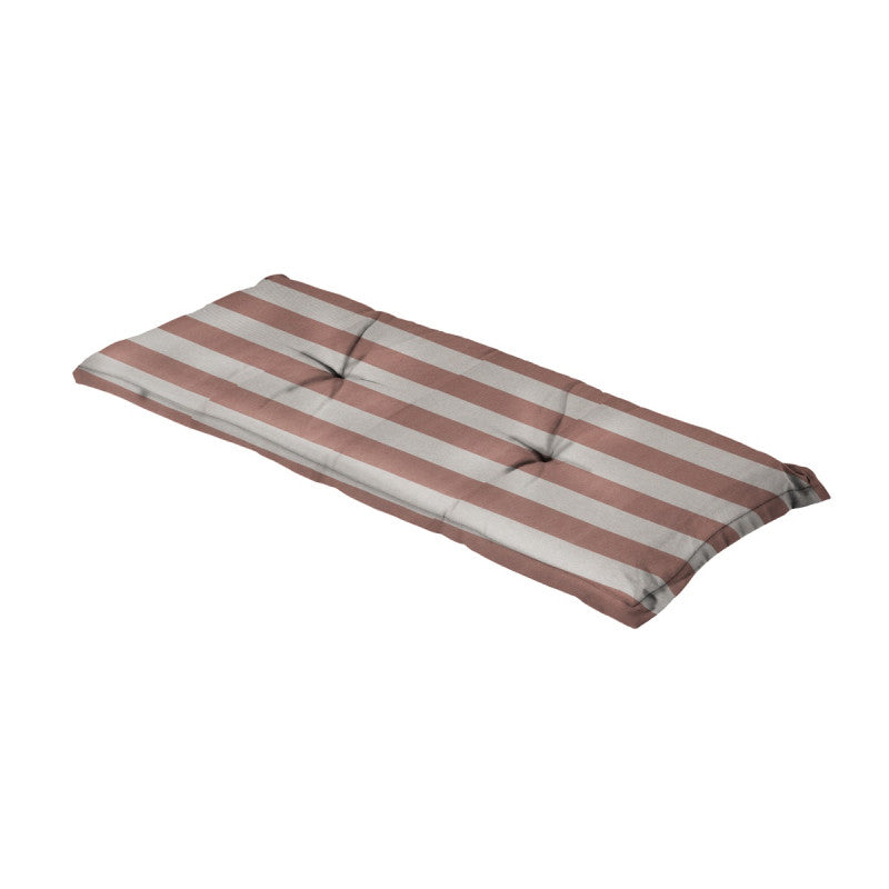 Bankkussen 150x48 in mokka met horizontale strepen, rechthoekig