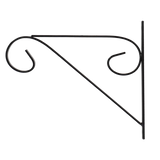 Hanging basket haak met krul S zwart - Esschert design