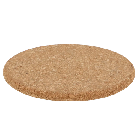 Ronde kurken onderzetter Esschert design, bruine kurk, schijf in profiel