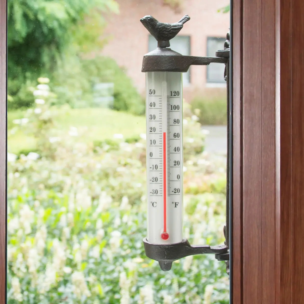 Esschert design - Wandthermometer met vogel in giftbox