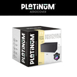 Platinum AeroCover tuintafelhoes, verpakkingsdoos met zwarte en lichtgrijze opdruk
