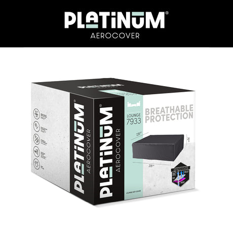 Platinum AeroCover loungesethoes 235x235xH70, donkergrijs beschermhoes voor bank