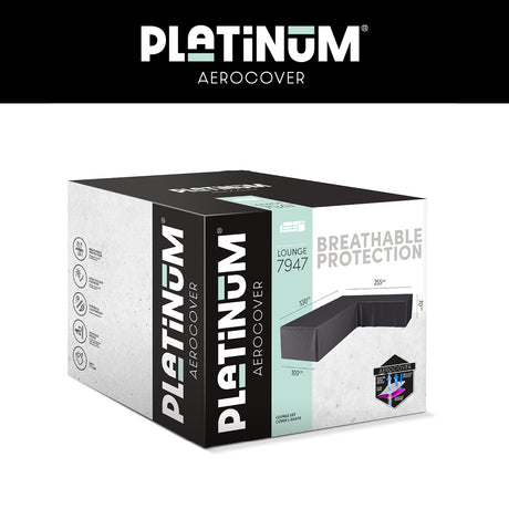 Platinum AeroCover loungesethoes hoekset rechts in verpakking, ademende beschermhoes