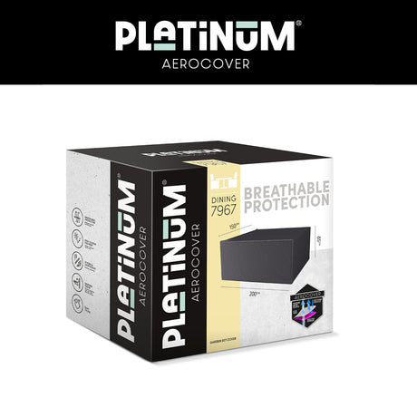 Tuinsethoes Platinum AeroCover in doosverpakking, donkergrijze beschermhoes
