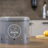 Voorraadblik voor aardappels antraciet - Esschert design
