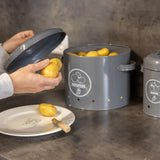 Voorraadblik voor aardappels antraciet - Esschert design