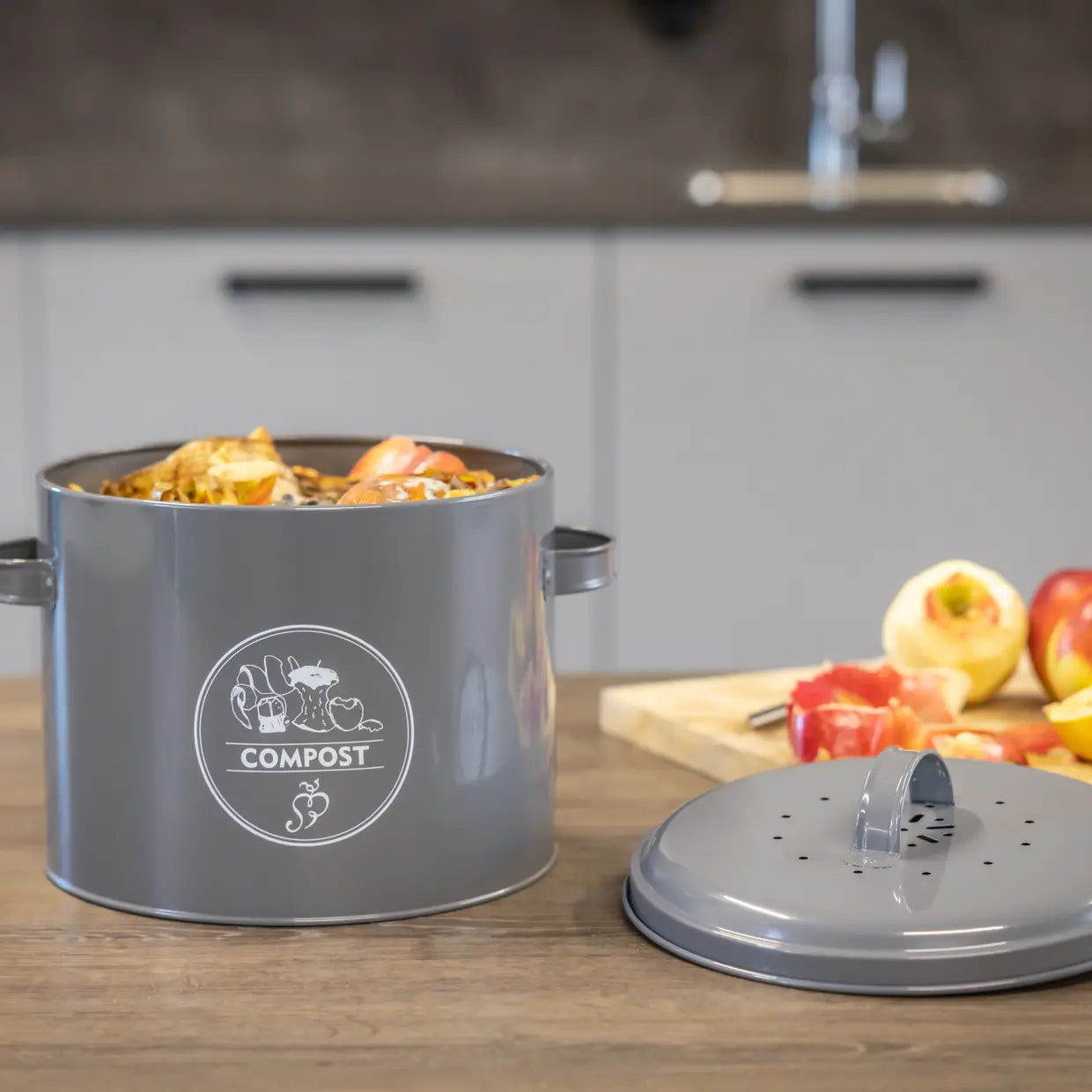 Composter voor in de keuken antraciet - Esschert design