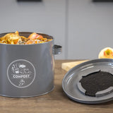 Composter voor in de keuken antraciet - Esschert design