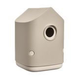 Beige vogelhuisje met ronde ingang en gladde wand