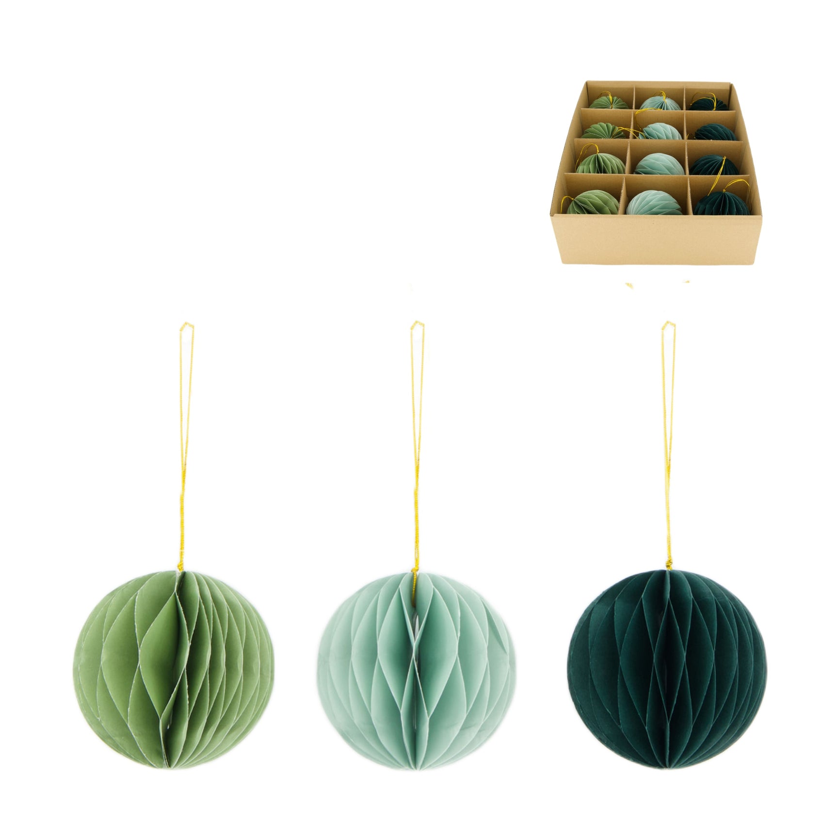 bal papier met hanger 8x8x8cm FSC mix 100%