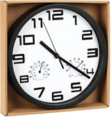 Wandklok PP zwart wit - 25cm