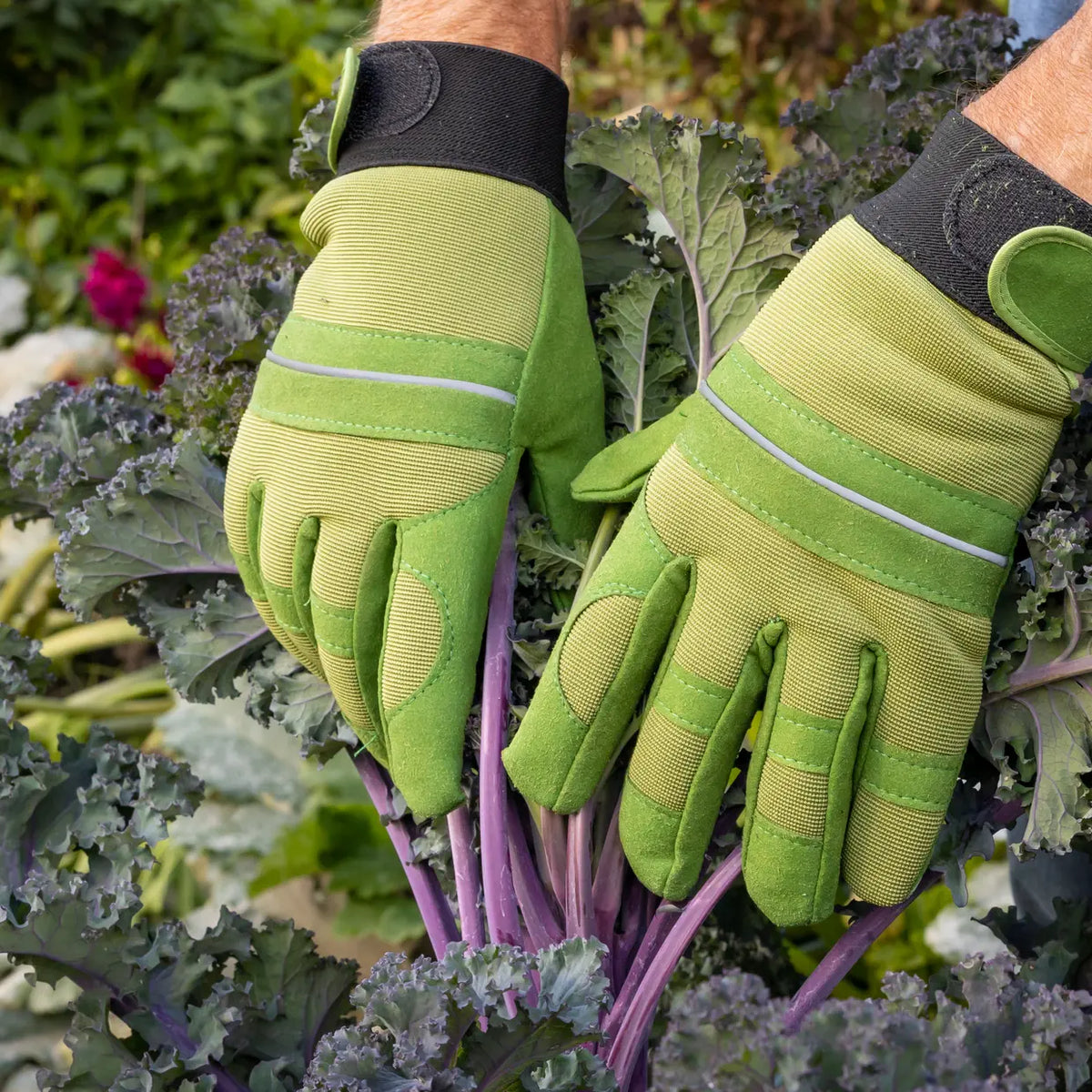 Esschert Design - Gevoerde tuinhandschoenen groen maat L